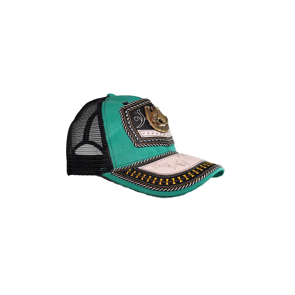Gorra verde caballos