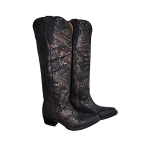 Botas alta flores