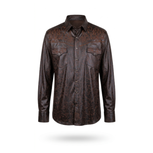 Camisa Winster Cuero Hombre Café