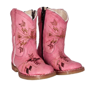 Bota vaquera rosada
