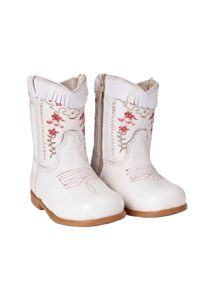 Bota vaquera blanca