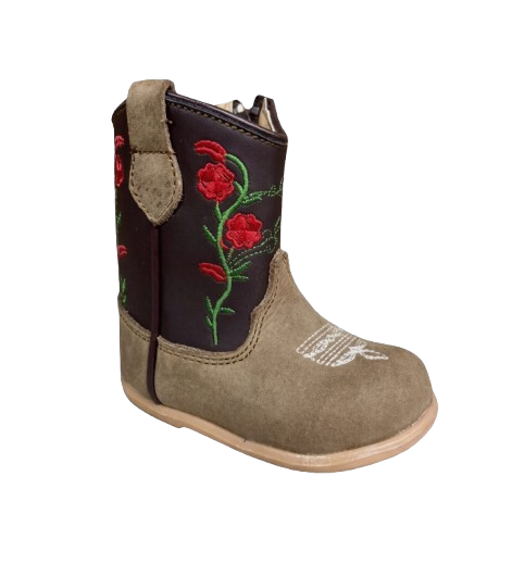 Bota infantil rosas
